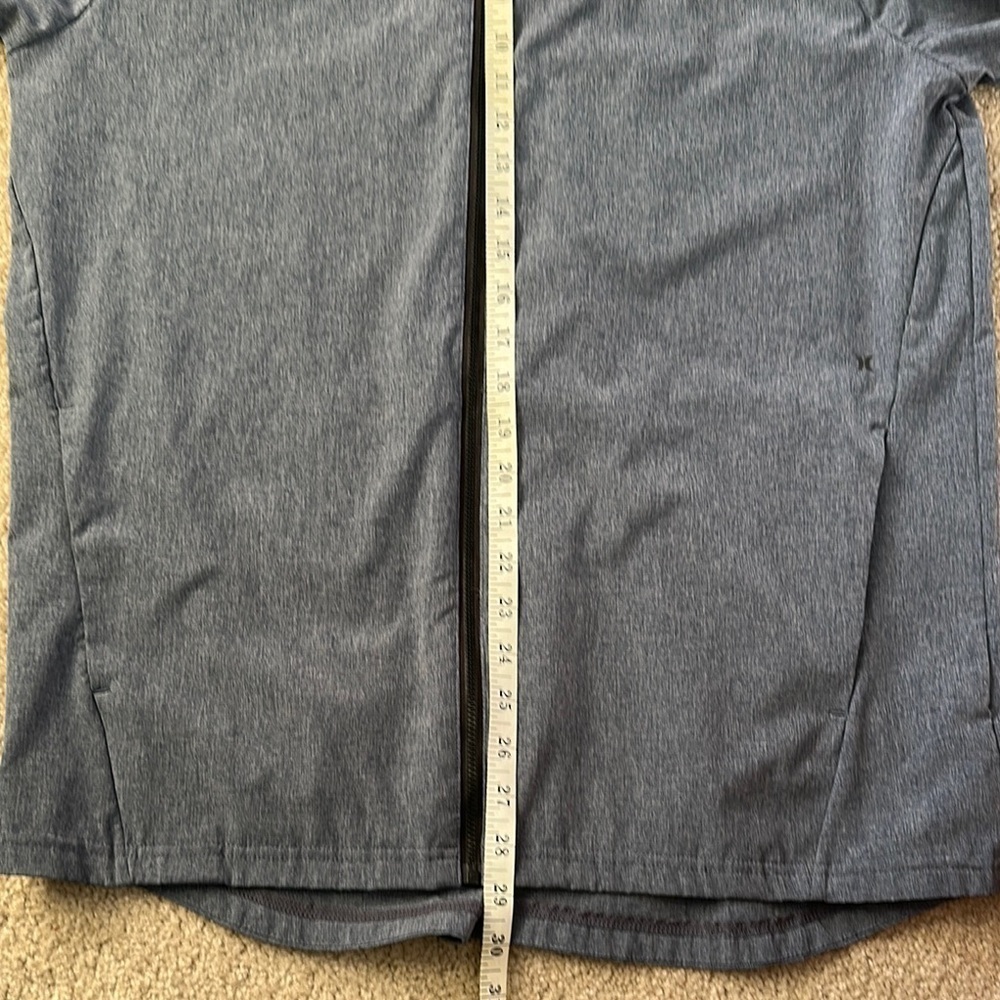 Hurley Protect Stretch 2.0 Coach Windbreaker Hooded Jacket Heather Blue Men’s L - Picture 9 of 10